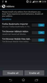 Tint Browser Mobile View addon screenshot 1