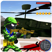 US Army Stickman Rope Hero Miami Crime icon