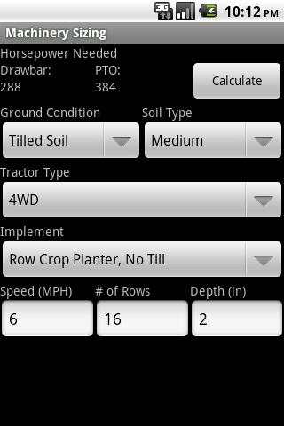 Machinery Sizing screenshot 1