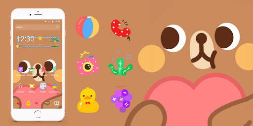 Cartoon Bear Face Emoji Theme🐻 screenshot 4