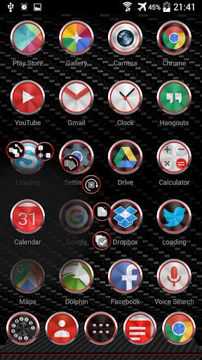 Next Launcher 3D Theme Carbon screenshot 5