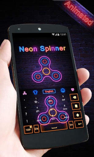 Neon Spinner GO Keyboard Animated Theme screenshot 3