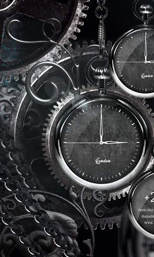 FREE Black Clock - Live Wallpaper screenshot 3