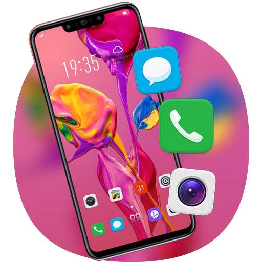 Red paint colorful flower theme  for p30 pro 2.0.1