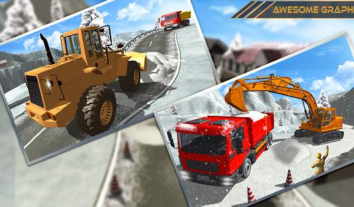 Snow Excavator Dredge Simulator - Rescue Game screenshot 8
