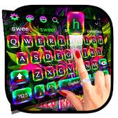 Colourful Weed Rasta Keyboard Theme on 9Apps