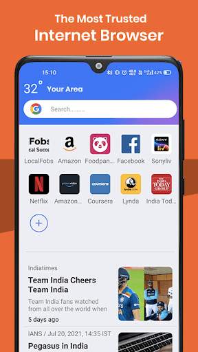 Spark Browser - Fast Indian Browser, Videos, News screenshot 1