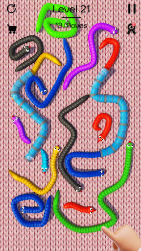 Tangled Snakes Puzzle Game screenshot 22