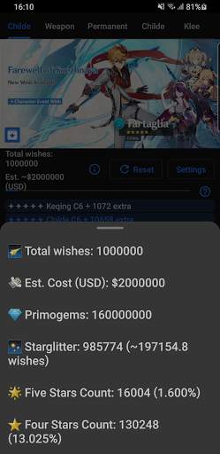 Genshin Impact Wish Simulator screenshot 4