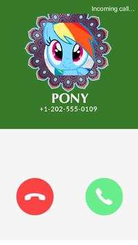 Fake Call From Pony : The little Unicorn screenshot 2