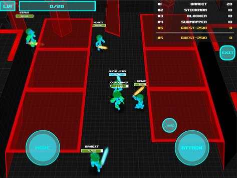 Stickman Multiplayer: Neon Warriors io screenshot 14