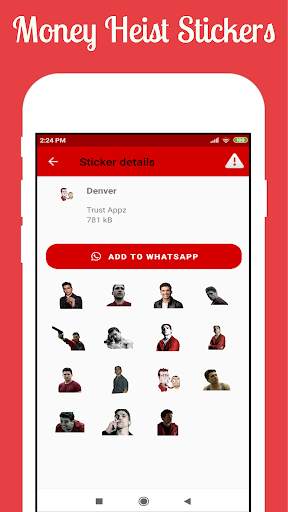 Money Heist Stickers for WhatsApp (WAStickerApps) screenshot 6