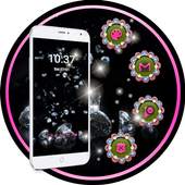 Black diamond shiny theme & lace flower icon 1.1.1