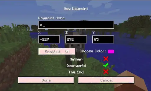 Titik arah untuk Minecraft PE screenshot 1