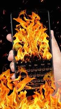 Flaming Fire Keyboard Theme screenshot 1