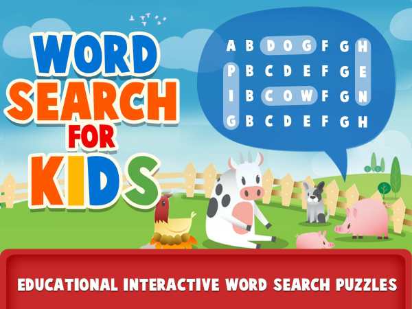 Educational Word Search Game For Kids - Word Games screenshot 1