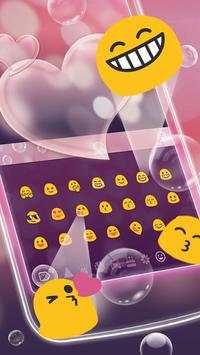 Pink Heart Bubble Keyboard screenshot 3