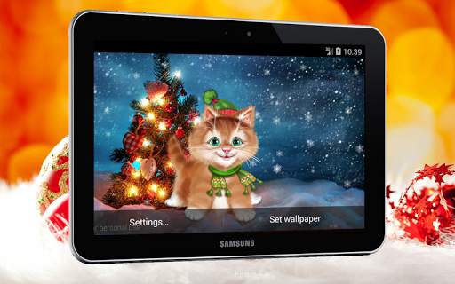 Winter Kitty Live Wallpaper screenshot 7