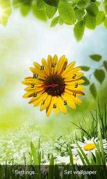 Sunflower Clock Live Wallpaper 2 تصوير الشاشة