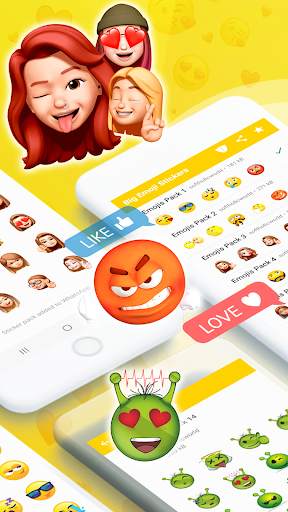 Emoji Love Sticker 2021 - Couple WAStickerApps screenshot 1