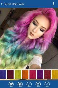 Hair Color Changer Effect 3 تصوير الشاشة