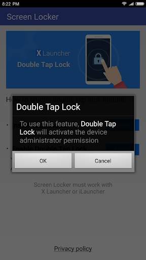 Fast Screen Locker : a plugin for X Launcher screenshot 2