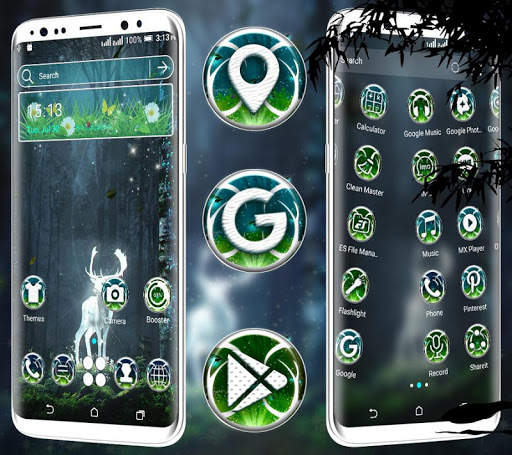 Magical Forest Deer Launcher Theme screenshot 1