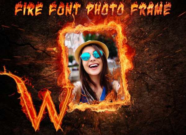 Fire Text Photo Frame screenshot 4