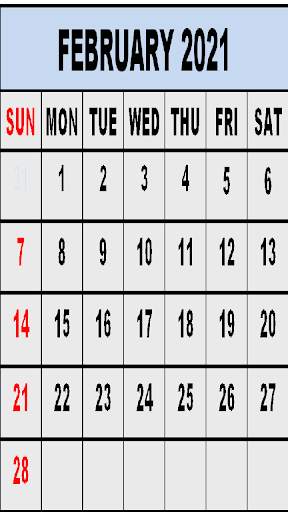 New Year Calendar Wallpaper 2021 screenshot 2
