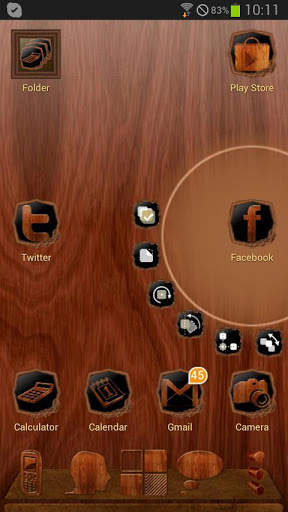 Next Launcher Wood Theme screenshot 1