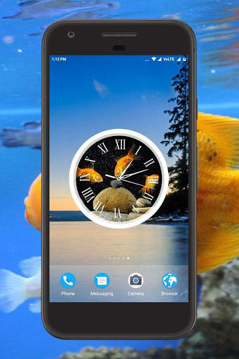 Aquarium Clock Live Wallpaper screenshot 2