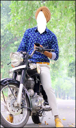 Bike With Sikh Men Photo Suit screenshot 1