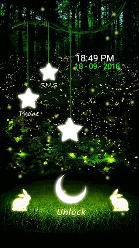 Fireflies Stars Lock Screen screenshot 12