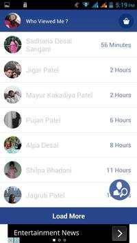 Who Viewed Me On Fbook - Free screenshot 2