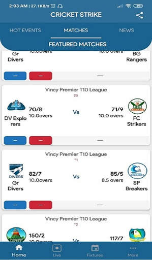 CricBust 11 : Live Line & Score screenshot 1