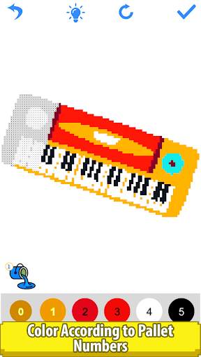 Musical Instruments Pixel Art - Color by Number screenshot 7