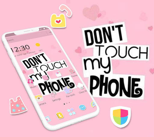 Pink Don't Touch My Phone Theme screenshot 4