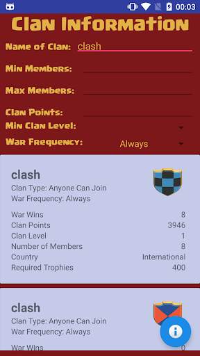 Clan Finder for Clash of Clans screenshot 1