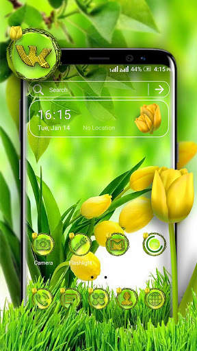 Yellow Tulip Launcher Theme screenshot 1