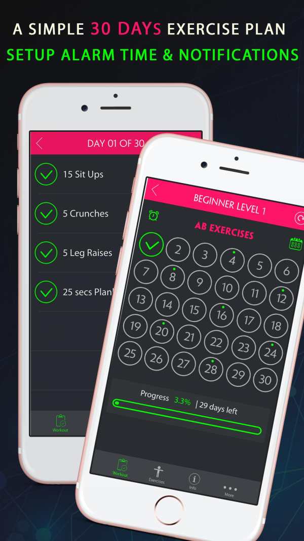30 Day Ab Fitness Challenge ~ Daily Workout screenshot 4