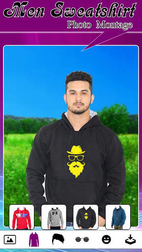 Man Sweatshirt Photo Suit screenshot 4