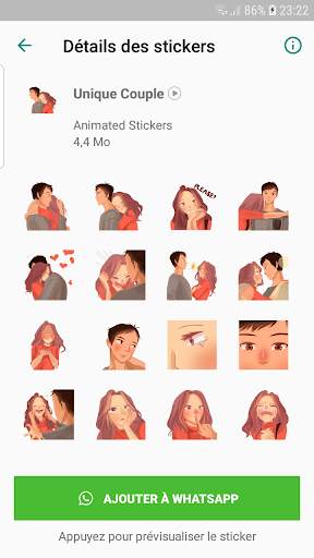 Animated stickers GIF love screenshot 5