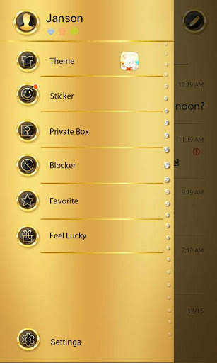 (FREE) GO SMS GOLD THEME скриншот 5