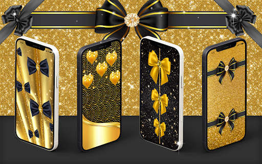 Golden bowknot live wallpaper screenshot 1