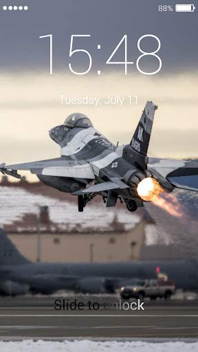 Jet Fighter Lock Screen 5 تصوير الشاشة