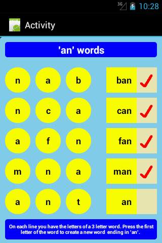 Three Letter Words Part 1 Free скриншот 4