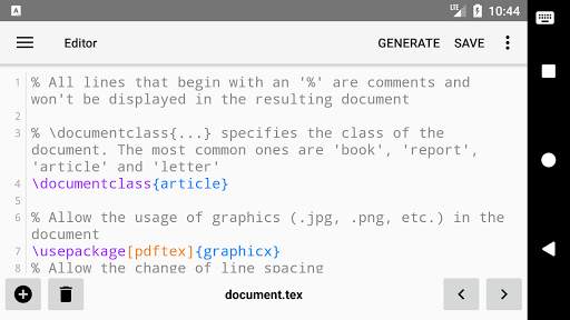 VerbTeX LaTeX Editor 3 تصوير الشاشة