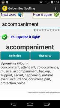 Golden Bee Spelling Free screenshot 4