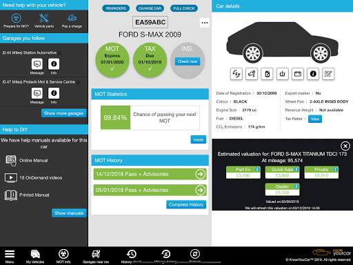 KnowYourCar: Free car check, vehicle help. MOT/TAX screenshot 10