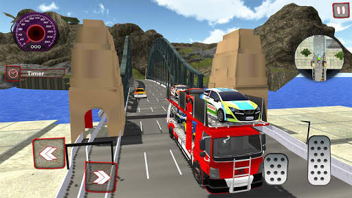 Real Car Transporter Truck Parking Game screenshot 1